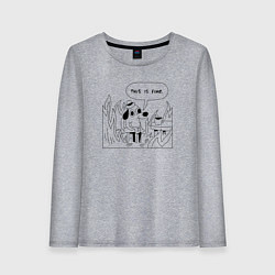 Лонгслив хлопковый женский This is Fine, цвет: меланж