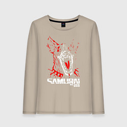 Лонгслив хлопковый женский SAMURAI Cyberpunk 2077, цвет: миндальный