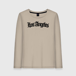 Лонгслив хлопковый женский Los Angeles, цвет: миндальный