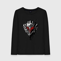 Лонгслив хлопковый женский BERSERK, цвет: черный
