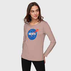 Лонгслив хлопковый женский Nerv, цвет: пыльно-розовый — фото 2