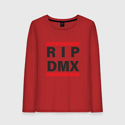 Лонгслив хлопковый женский RIP DMX, цвет: красный