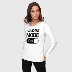 Лонгслив хлопковый женский Vadim Mode On, цвет: белый — фото 2