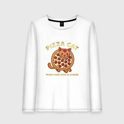 Женский лонгслив Pizza Cat