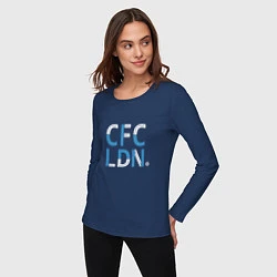 Лонгслив хлопковый женский FC Chelsea CFC London 202122, цвет: тёмно-синий — фото 2