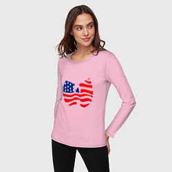 Лонгслив хлопковый женский Wu-Tang USA, цвет: светло-розовый — фото 2
