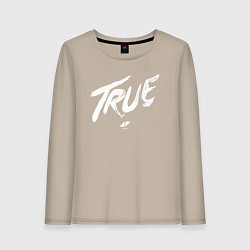 Лонгслив хлопковый женский TRUE AVICII, цвет: миндальный