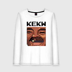 Лонгслив хлопковый женский Хуан Хойя Борха: KEKW, цвет: белый