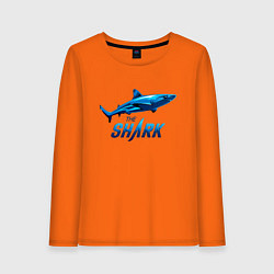 Лонгслив хлопковый женский Акула The Shark, цвет: оранжевый