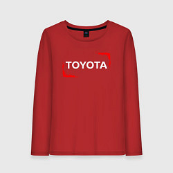 Лонгслив хлопковый женский Тойота - Огонь, цвет: красный