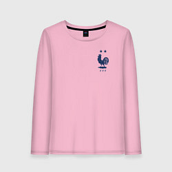 Лонгслив хлопковый женский Форма хлопок сборная Франции, цвет: светло-розовый