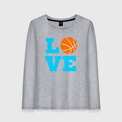 Женский лонгслив Love basketball