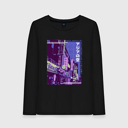 Женский лонгслив Neon Asian Street Vaporwave