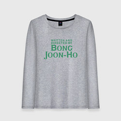 Лонгслив хлопковый женский Bong Joon-Ho, цвет: меланж
