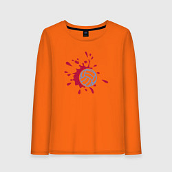Лонгслив хлопковый женский Volleyball Boom, цвет: оранжевый