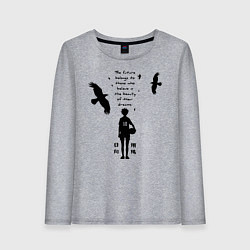 Лонгслив хлопковый женский Будущее принадлежит тем кто верит в свои мечты Шоё, цвет: меланж