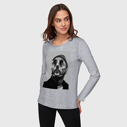 Лонгслив хлопковый женский Leon, цвет: меланж — фото 2