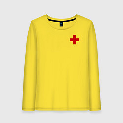 Лонгслив хлопковый женский Hospital Classic, цвет: желтый