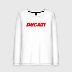 Женский лонгслив DUCATI ЛОГОТИП НАДПИСЬ