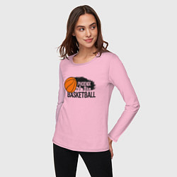 Лонгслив хлопковый женский Basketball Phoenix, цвет: светло-розовый — фото 2