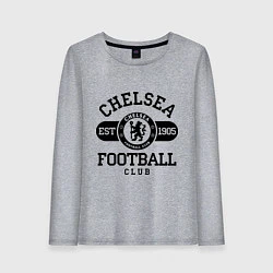 Лонгслив хлопковый женский Chelsea Football Club, цвет: меланж