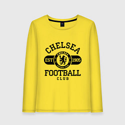 Лонгслив хлопковый женский Chelsea Football Club, цвет: желтый