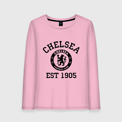 Лонгслив хлопковый женский Chelsea 1905 цвета светло-розовый — фото 1