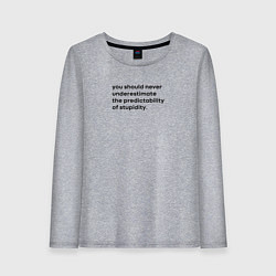 Лонгслив хлопковый женский Snatch: Цитата из фильма, цвет: меланж