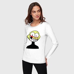 Лонгслив хлопковый женский Lemonde, цвет: белый — фото 2