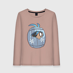 Лонгслив хлопковый женский Бомбочка Кэйа, цвет: пыльно-розовый