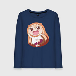 Лонгслив хлопковый женский Umaru, цвет: тёмно-синий