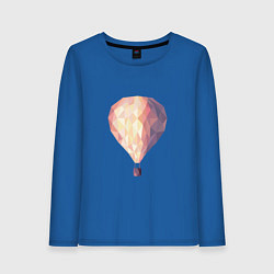 Лонгслив хлопковый женский Воздушный шар цвета синий — фото 1