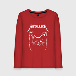 Лонгслив хлопковый женский METALLICA МЕТАЛЛИКА, цвет: красный