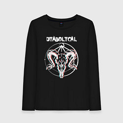 Лонгслив хлопковый женский Diabolical, цвет: черный
