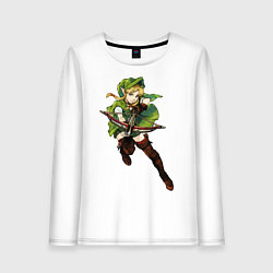 Лонгслив хлопковый женский Zelda1, цвет: белый