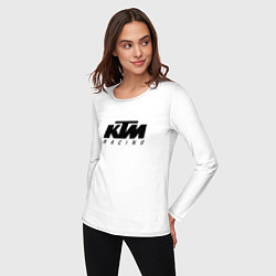 Лонгслив хлопковый женский КТМ МОТОКРОСС KTM RACING, цвет: белый — фото 2