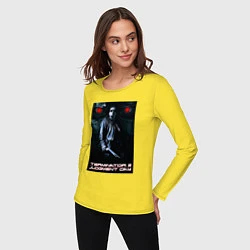 Лонгслив хлопковый женский Terminator JD, цвет: желтый — фото 2