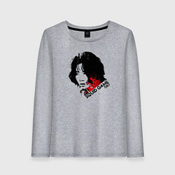 Лонгслив хлопковый женский Персонаж, цвет: меланж