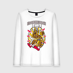 Женский лонгслив Баскетболист ломает кольцо