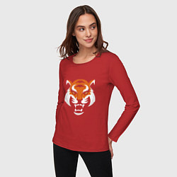Лонгслив хлопковый женский Smile Tiger, цвет: красный — фото 2