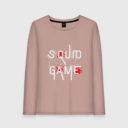 Лонгслив хлопковый женский Squid Game Kill, цвет: пыльно-розовый