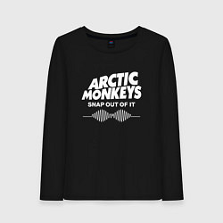 Лонгслив хлопковый женский Arctic Monkeys, группа, цвет: черный