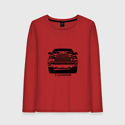 Лонгслив хлопковый женский Тойота Тундра, цвет: красный