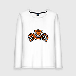 Лонгслив хлопковый женский Tiger - Warrior, цвет: белый