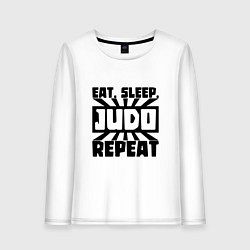 Женский лонгслив Eat, Sleep, Judo, Repeat