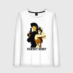 Лонгслив хлопковый женский Spike & Faye, цвет: белый