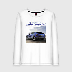 Лонгслив хлопковый женский Lamborghini Urus Sport, цвет: белый
