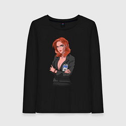 Лонгслив хлопковый женский Dana Scully X-Files, цвет: черный