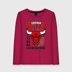 Лонгслив хлопковый женский Chicago Bulls NBA, цвет: маджента