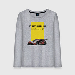 Лонгслив хлопковый женский Porsche Carrera 4S Motorsport, цвет: меланж